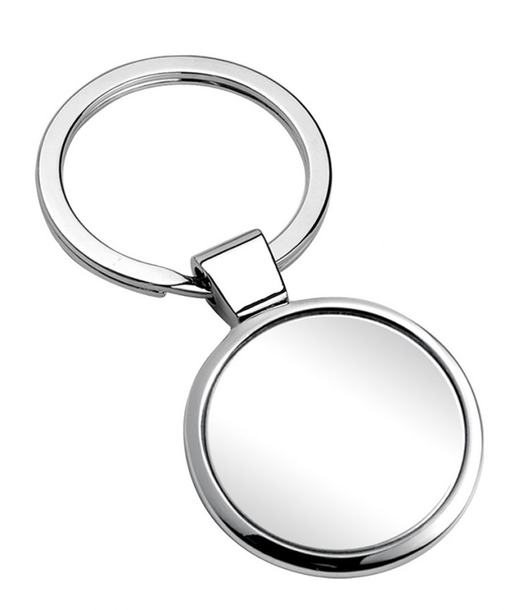 KEYCHAIN ROUND CHROME d=30 mm