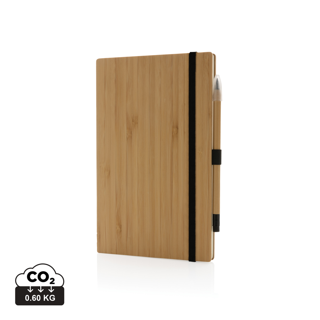 FSC® bamboo notebook and infinity pencil set