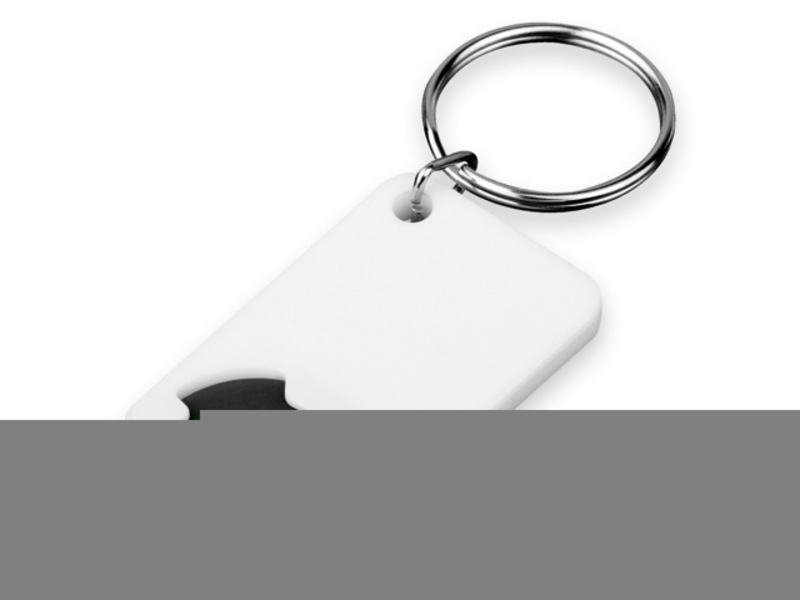 CHIPSY plastic key ring - token with size of 1€ / 5 Kč, Black