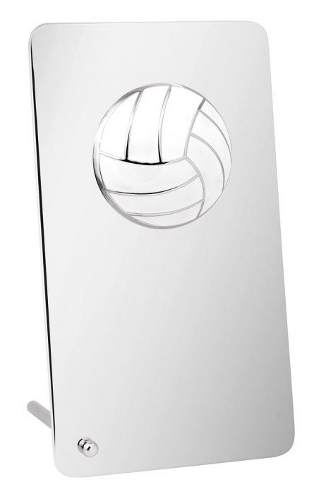 PLAQUE METAL SHINY VOLLEYBALL 88x160 mm