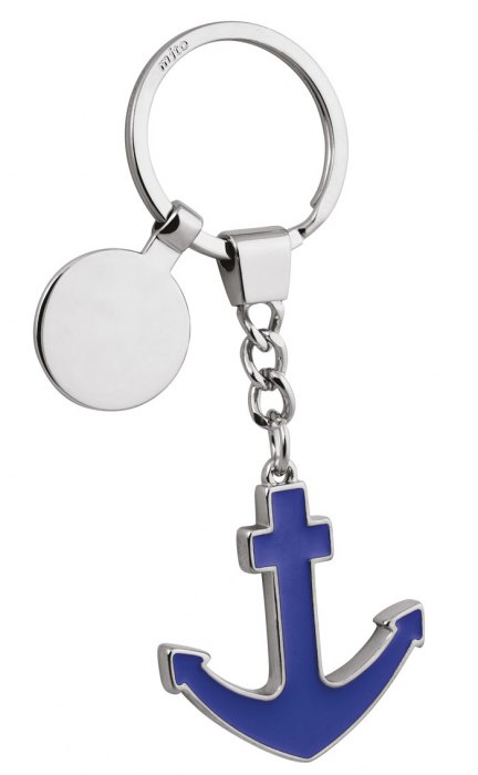 KEYCHAIN BLUE ANCHOR - WITH COIN