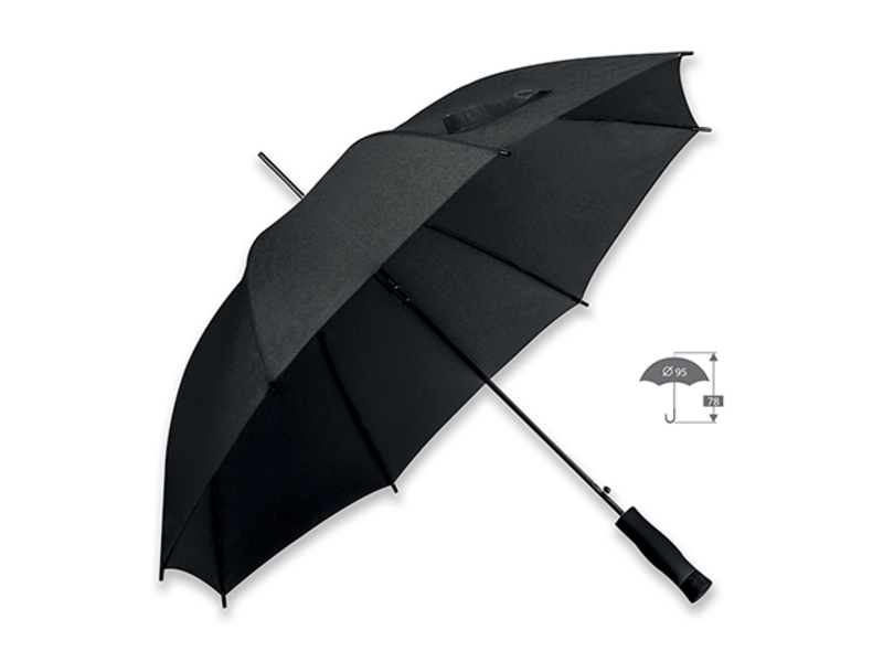 DARNEL polyester umbrella with automatic opening, 8 panels, Black