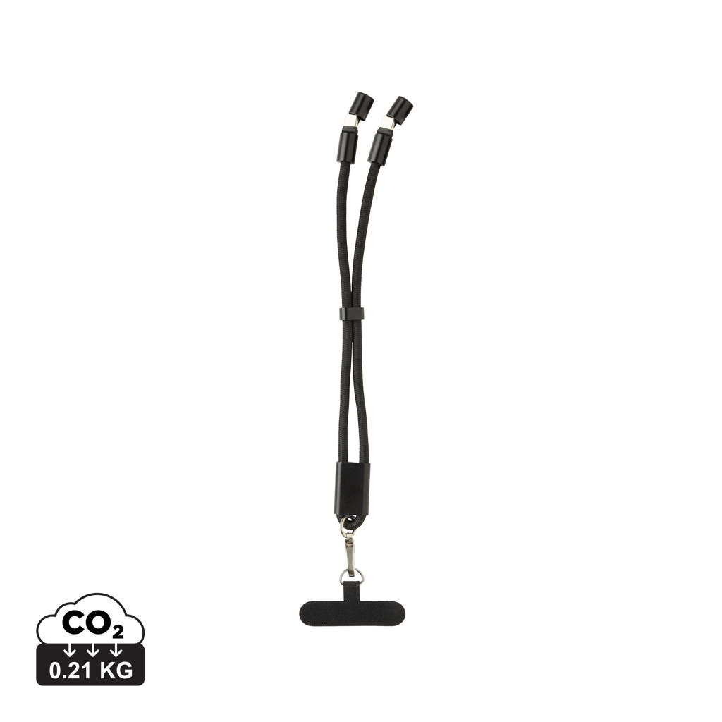 LoopAmp RCS RPET adjustable phone wrist strap 60W cable