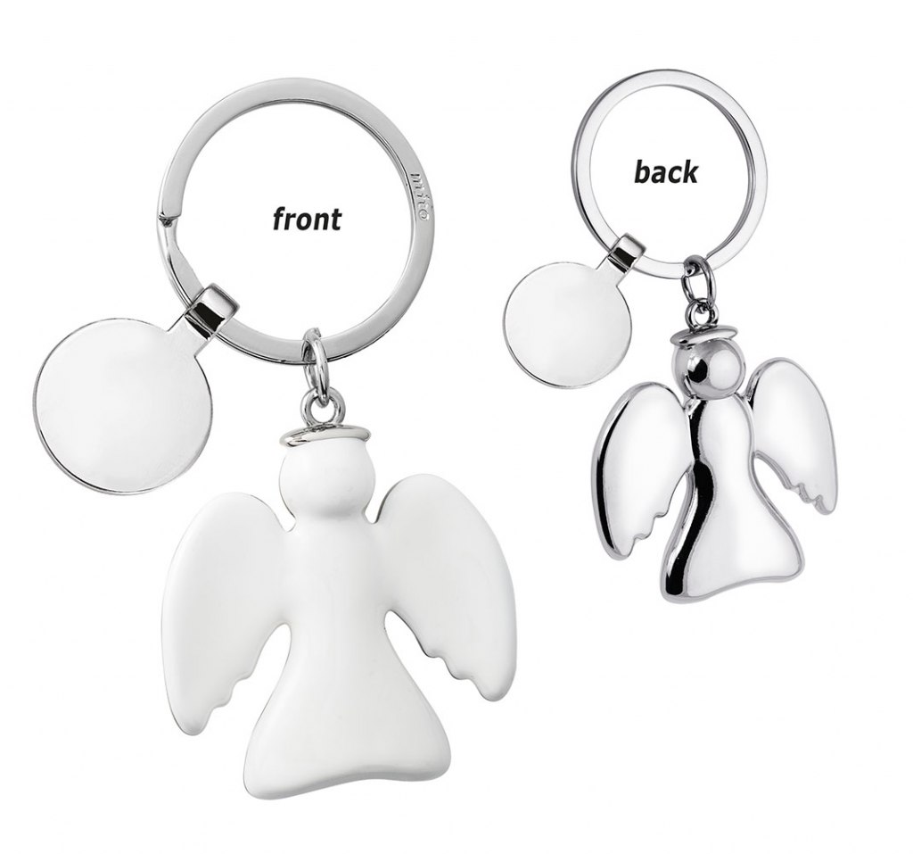 WHITE ANGEL KEY RING WITH TOKEN