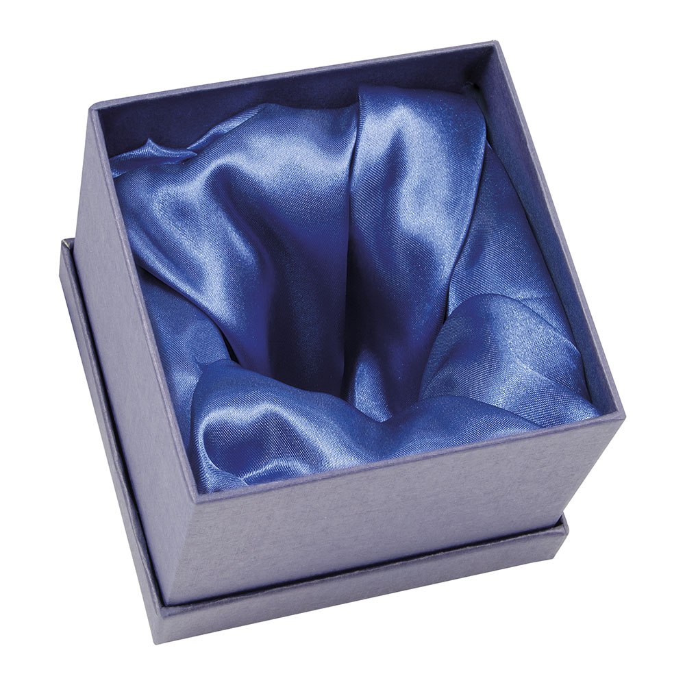 BLUE SATIN BOX BLUE 110X110X90 MM