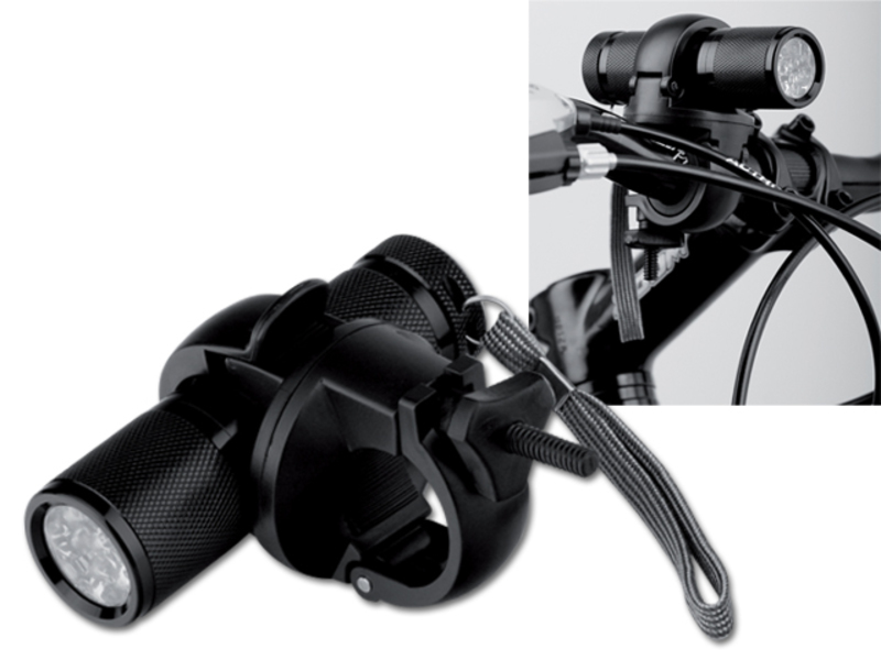 ELECTRA 9 LED flashlight with bike clip, Black