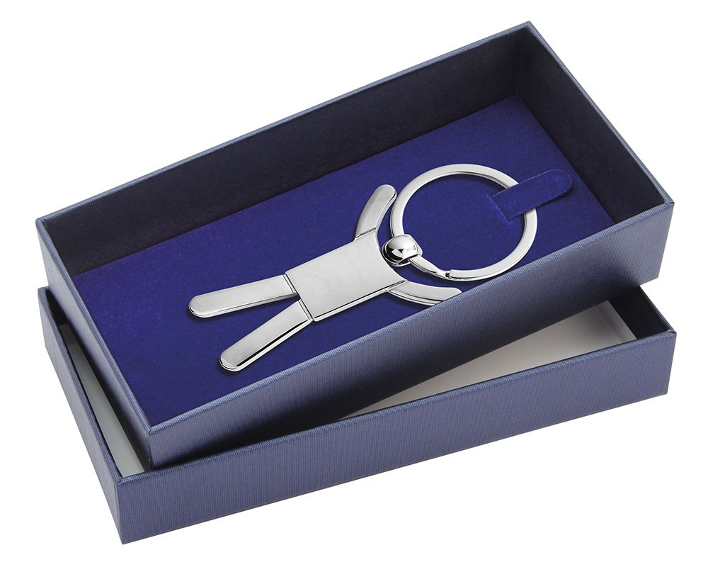 CARDBOARD BOX BLUE - KEYCHAIN NOT INCL.