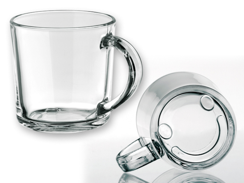 SOFFY glass mug, 200 ml, Transparent