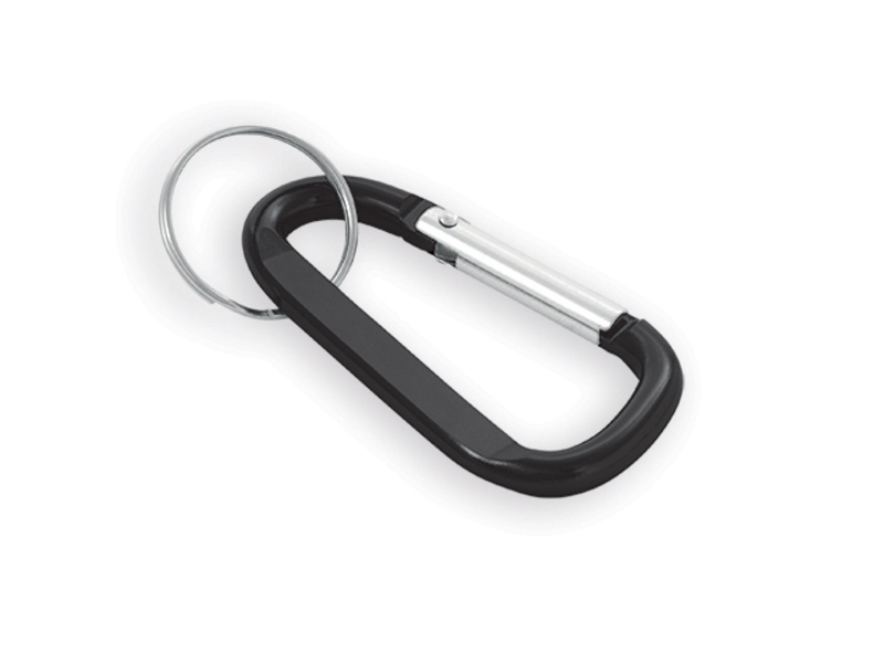 GARIN metal keyring, snap-hook, Black