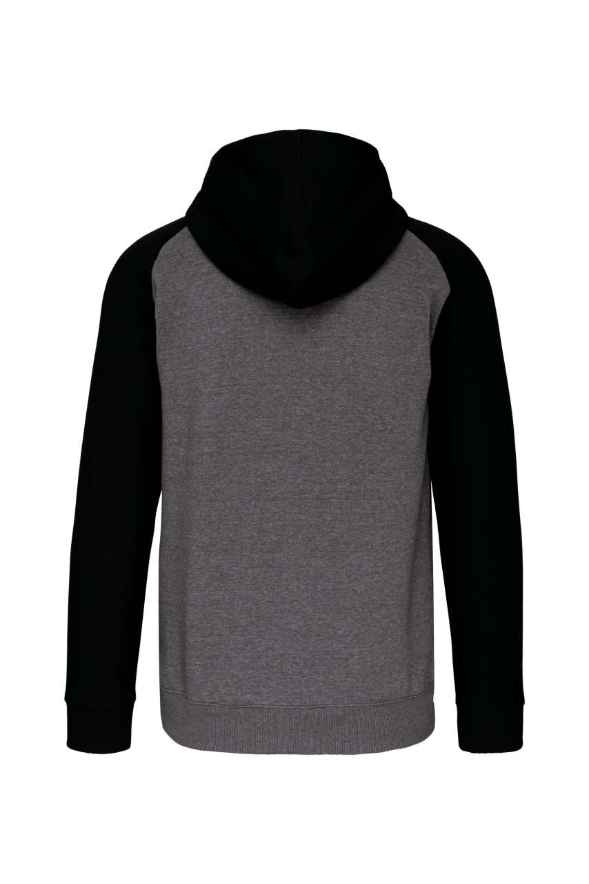 UNISEX TWO-TONE ZIPPED HOODED FLEECE JACKET