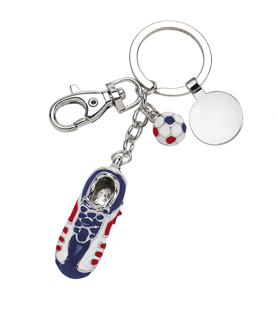 KEY CHAIN FOOTBALL SHOE blue/white/red