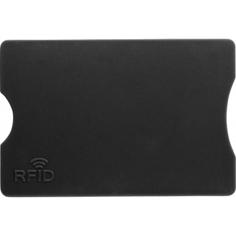 Plastic card holder with RFID protection
