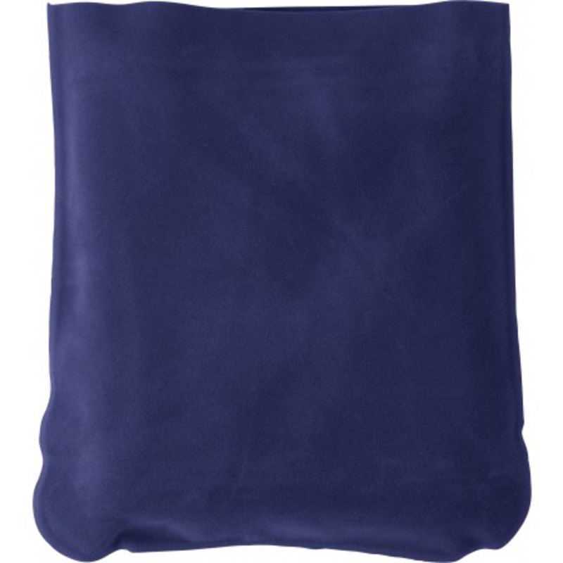 Inflatable velour travel cushion