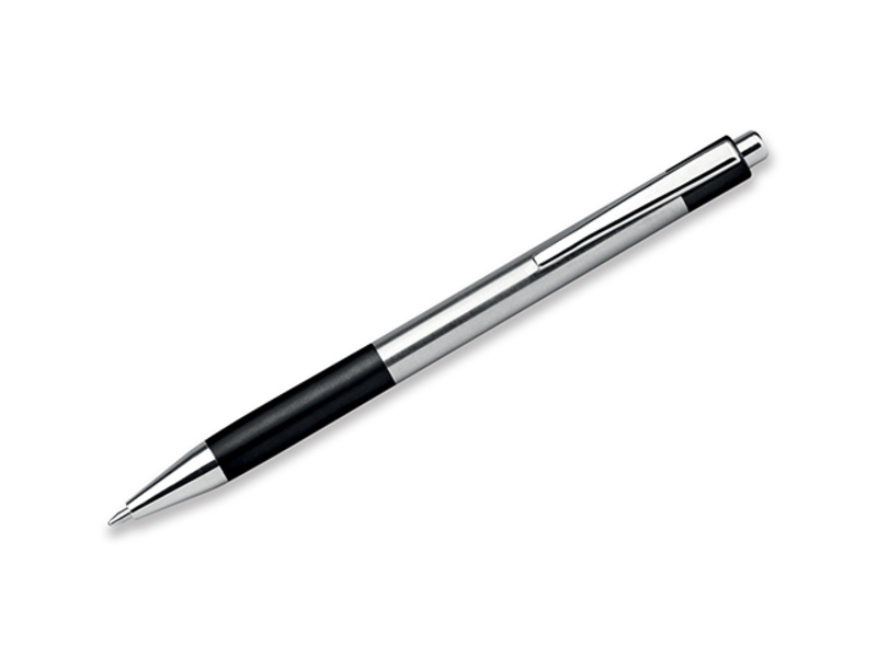 PETTYS ball pen from stainless steel, blue refill, Black
