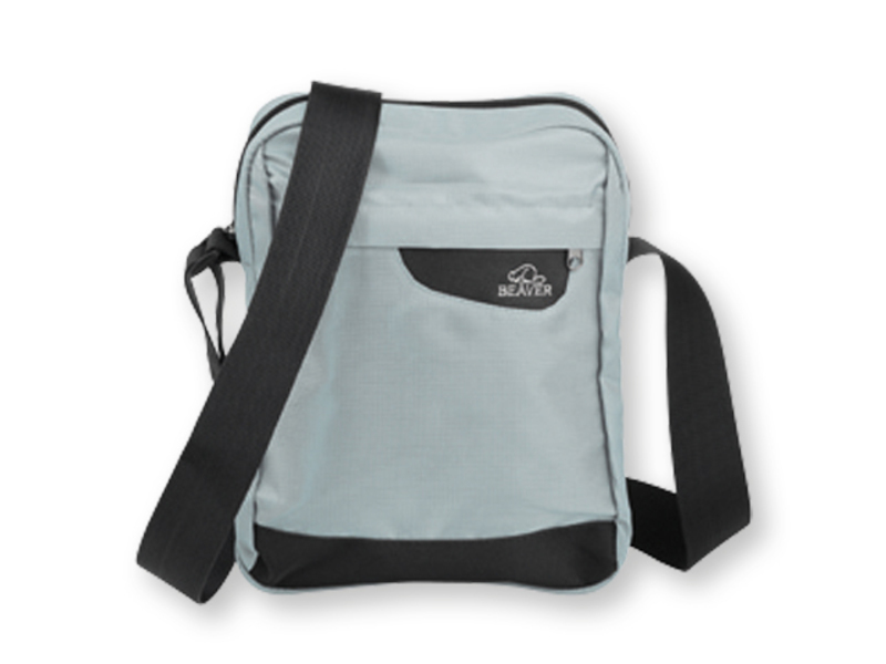 ALESSA nylon shoulder bag, 600D/RIPSTOP, Light grey