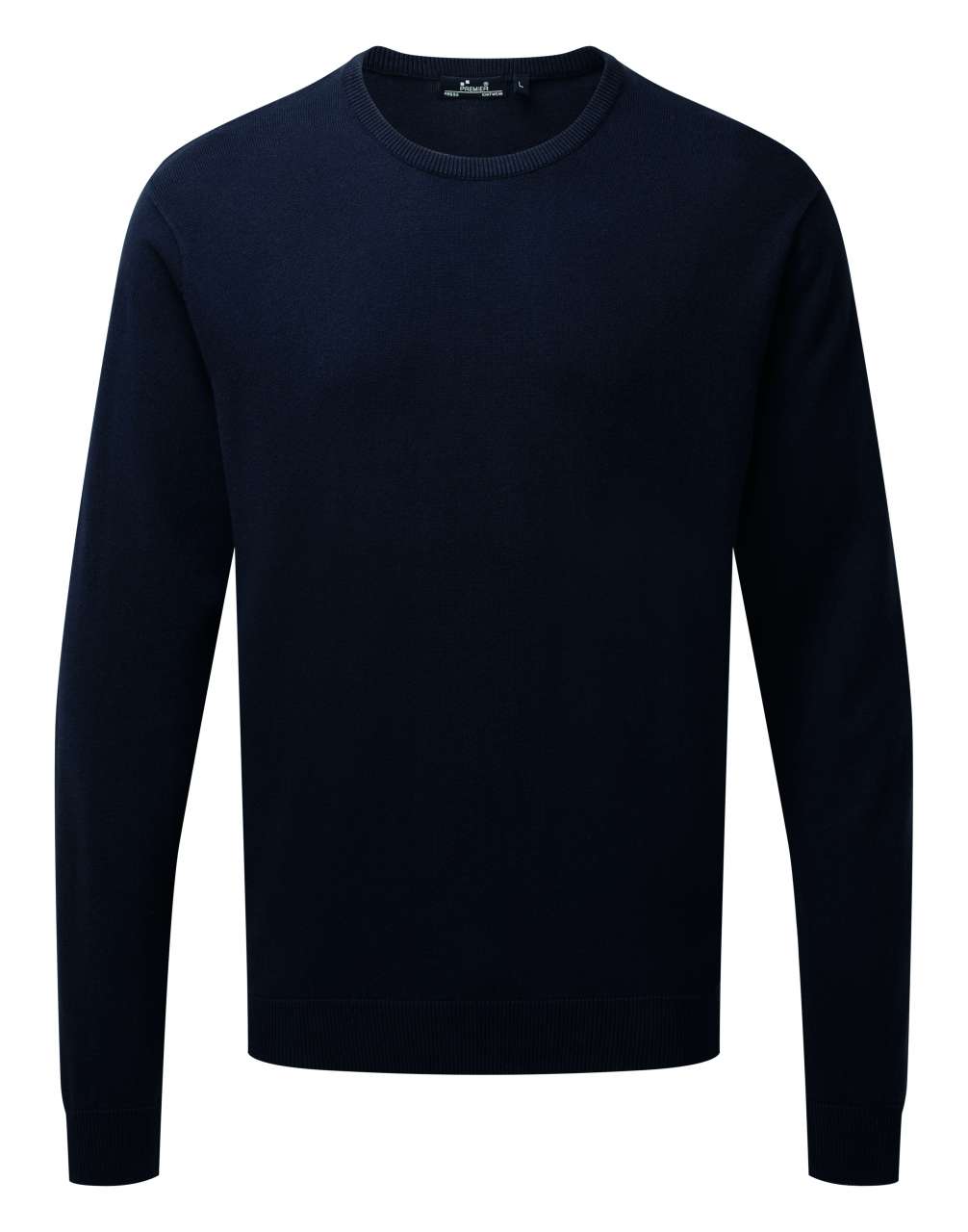 MEN'S CREW NECK COTTON RICH KNITTED SWEATER