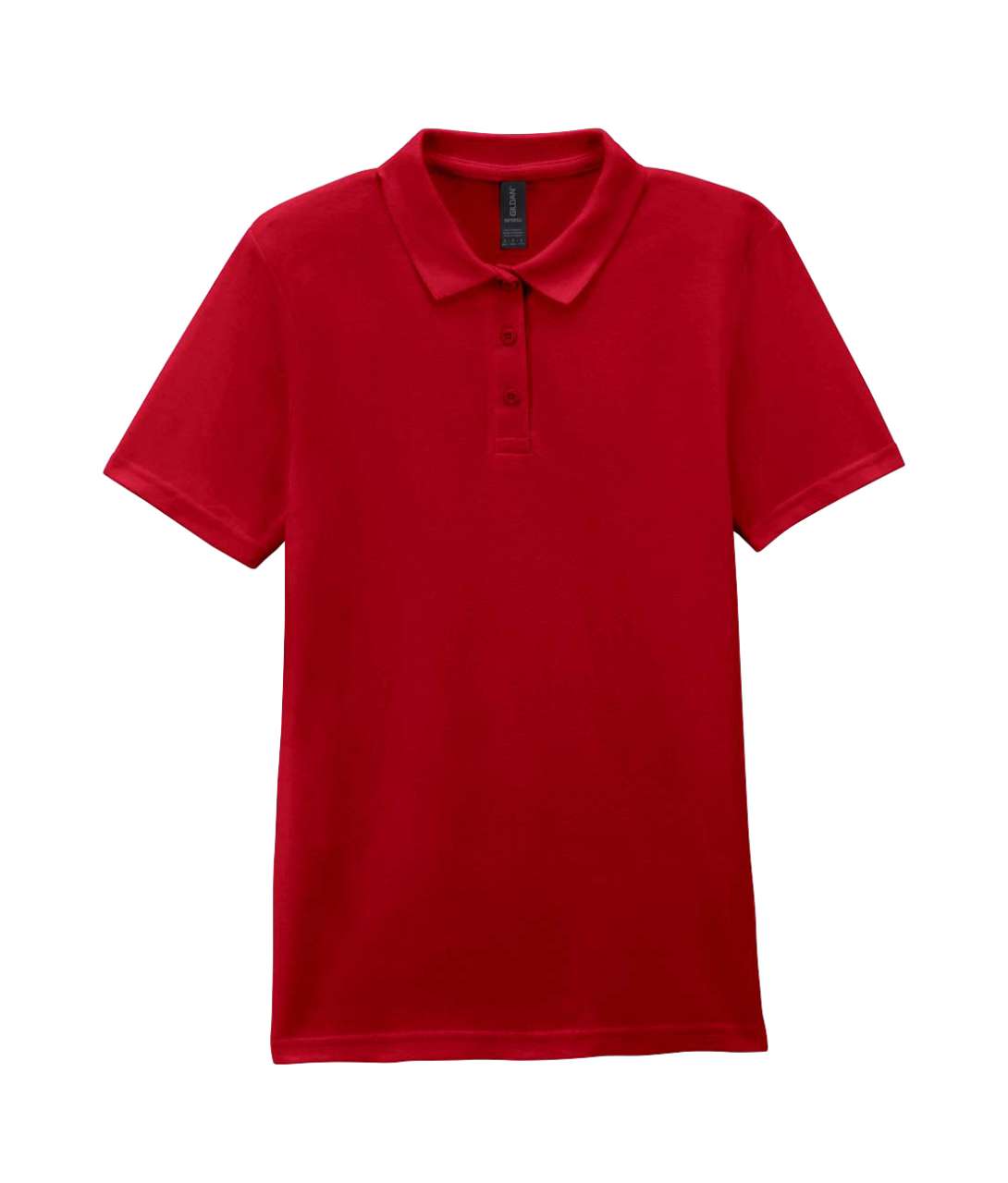 SOFTSTYLE<SUP>®</SUP> LADIES' DOUBLE PIQUÉ POLO WITH 3 COLOUR-MATCHED BUTTONS