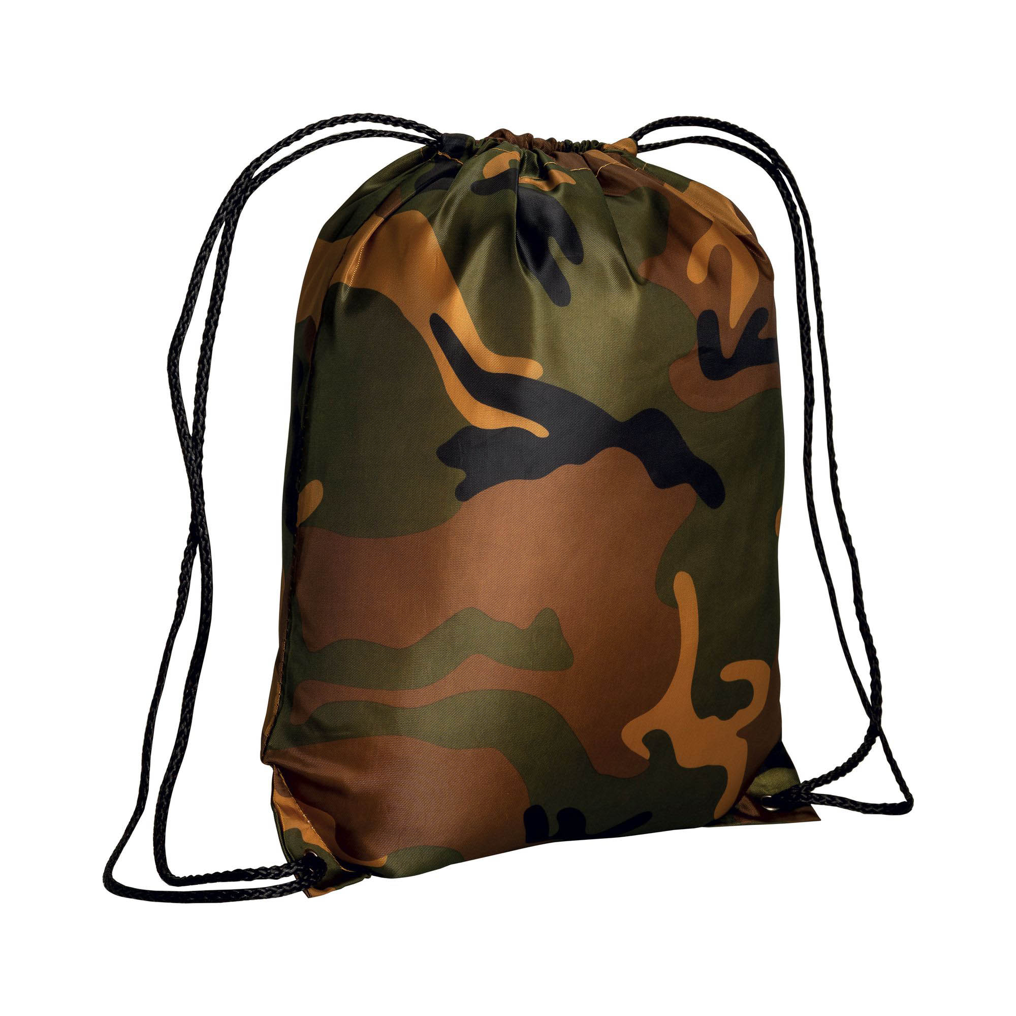 210T polyester camouflage backpack with drawstring closure and reinforced corners Mimetic