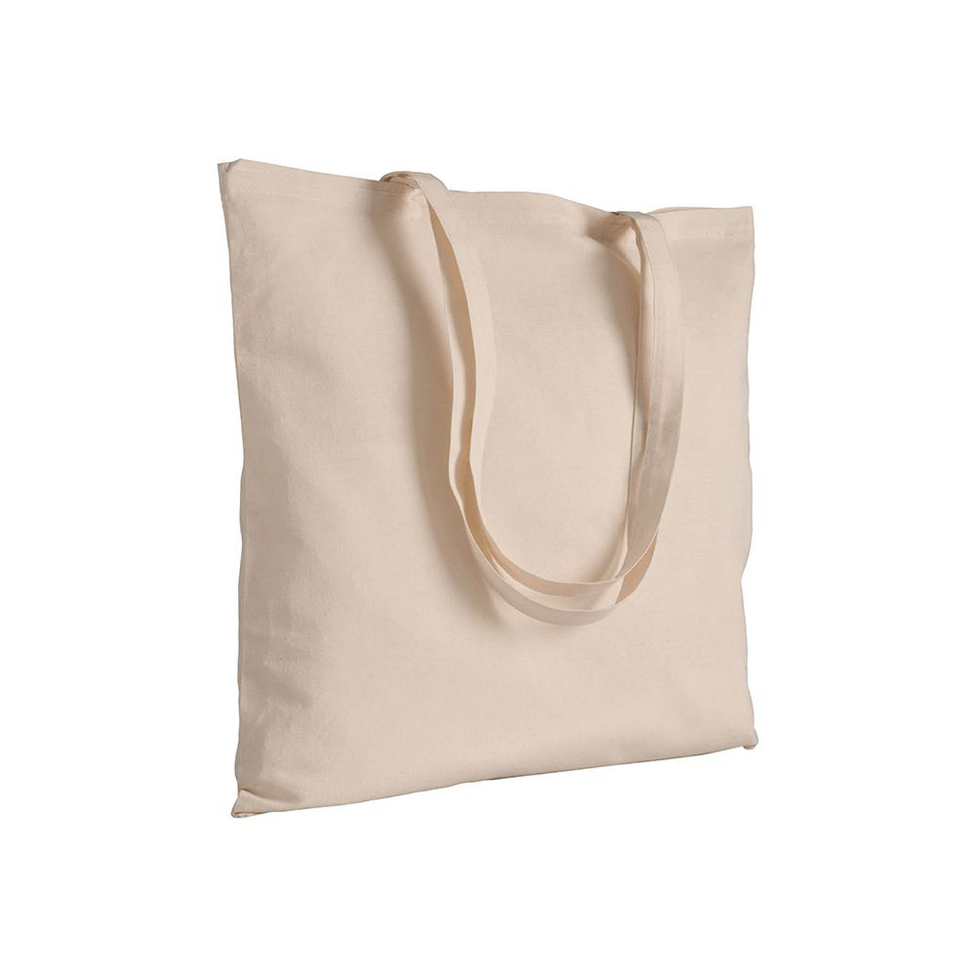 135 g/m2 cotton shopping bag, long handles Natural