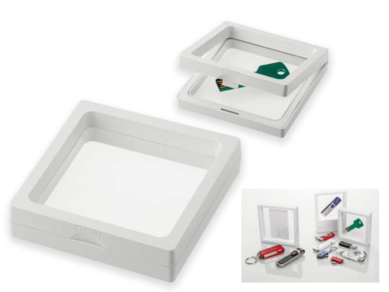 UNIFRAME I plastic frame with PE foil, 9x9x2 cm, White