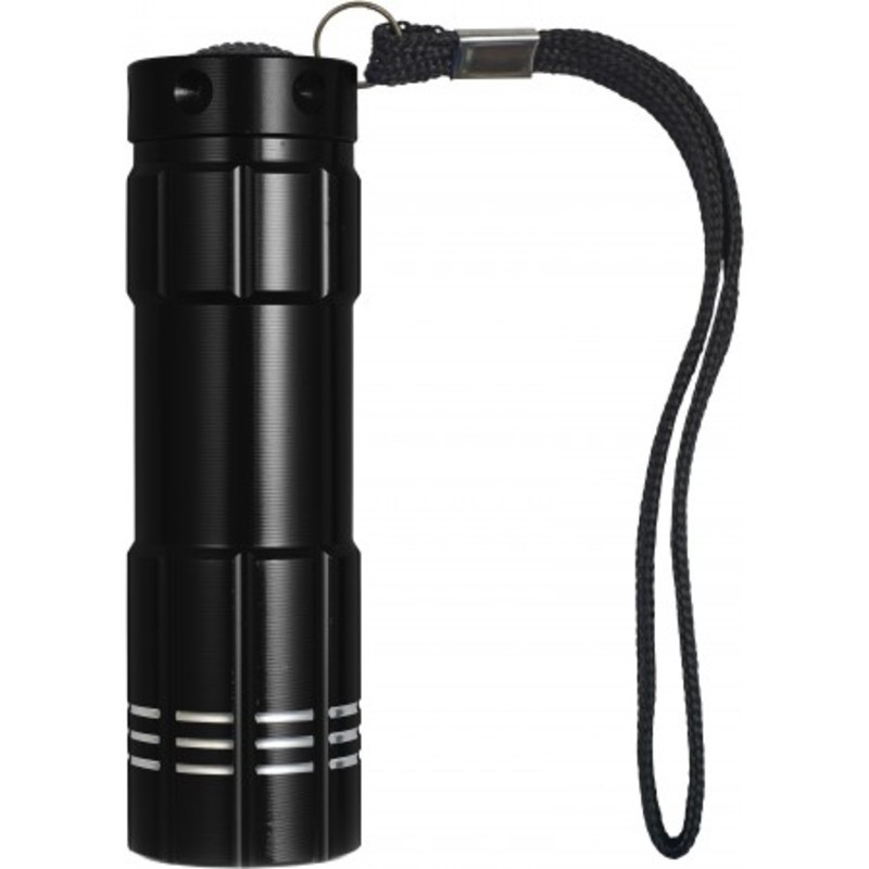 Plastic torch with nine LED bulbs