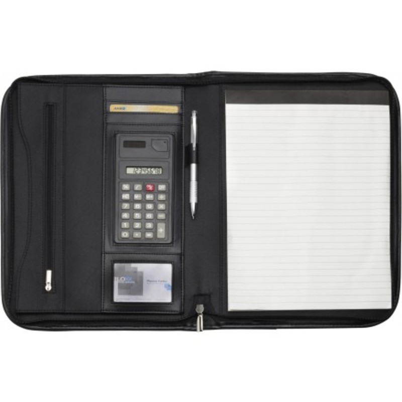 A4 Microfibre zipped folder