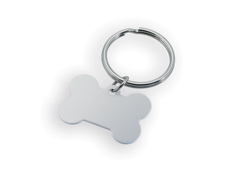 BROCK metal key ring, Satin silver